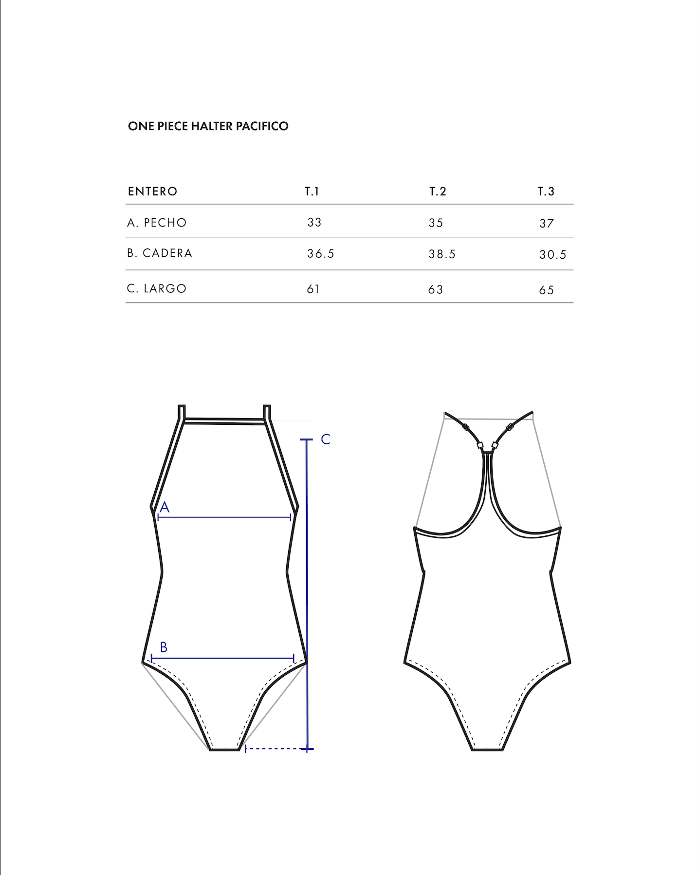 One Piece Halter Pacífico