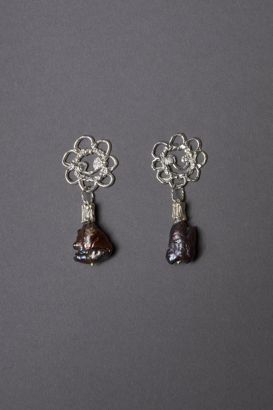 Black Pearls Earrings